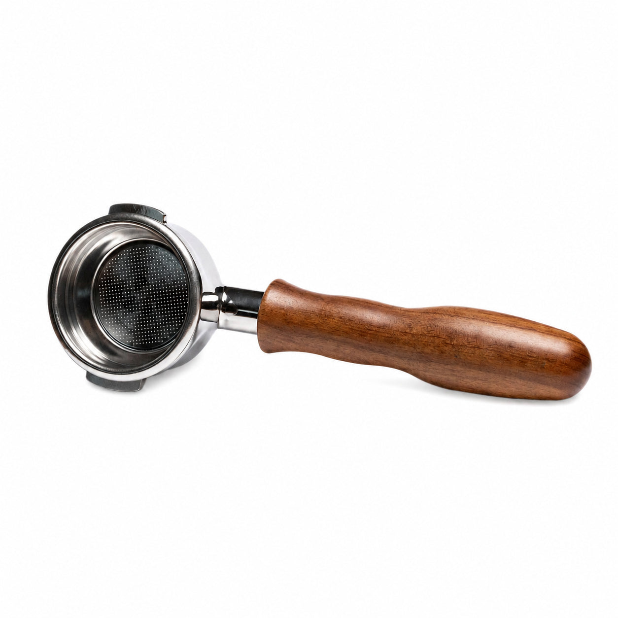 e61 58mm bottomless portafilter ergonomic (rosewood) 1