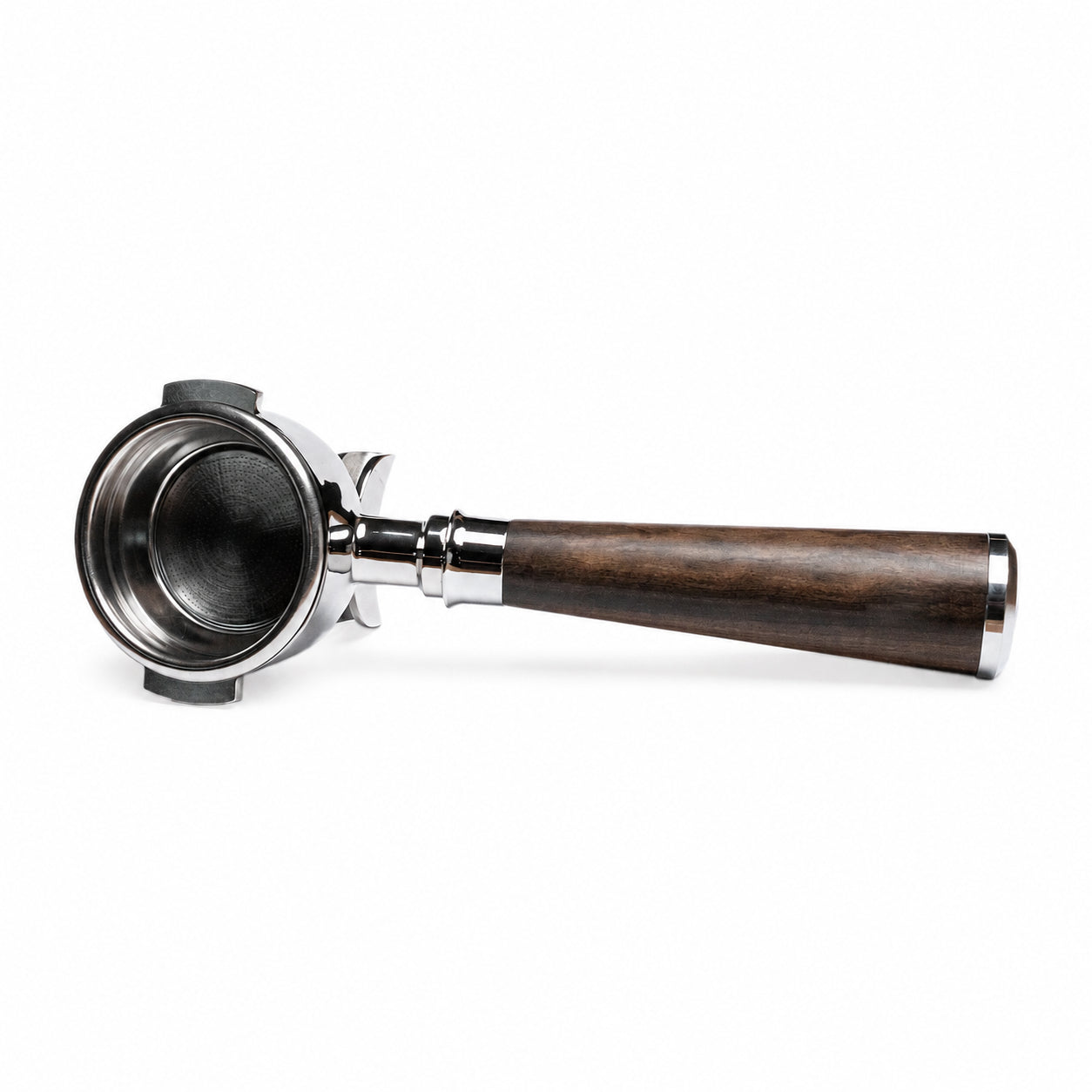 e61 58mm dual spout portafilter straight (blackwood) 1