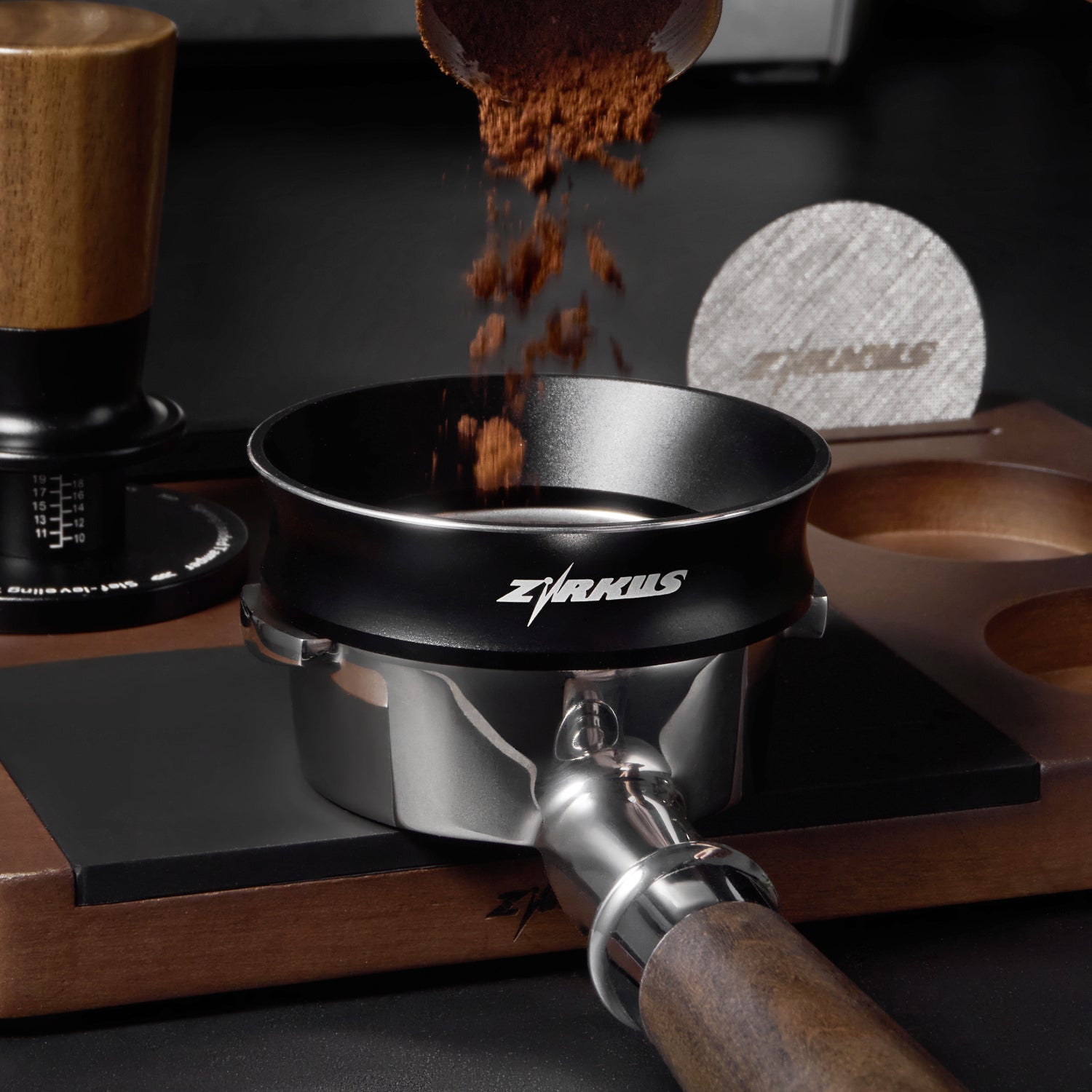 zirkus barista espresso magnetic coffee dosing funnel 51 53 58mm 5