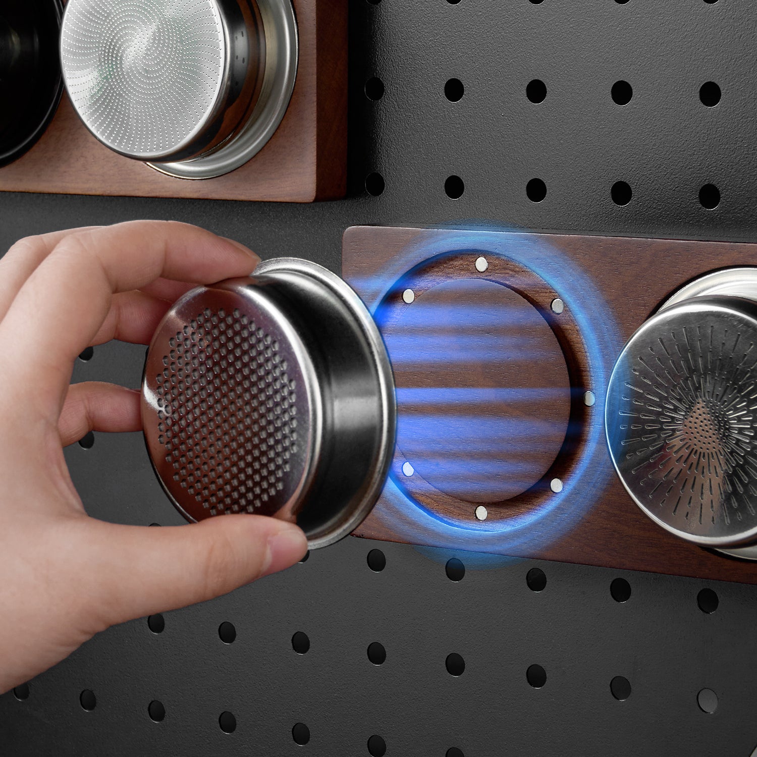 zirkus coffee filter basket storage holder with magnetic wall mounting 4
