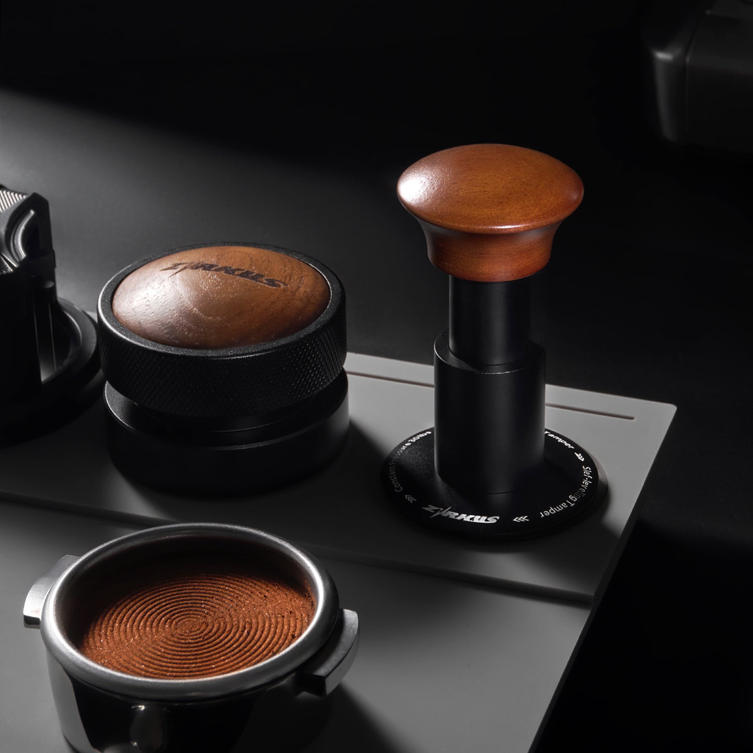 zirkus force impact coffee tamper sound feedback spring-loaded tamper 6