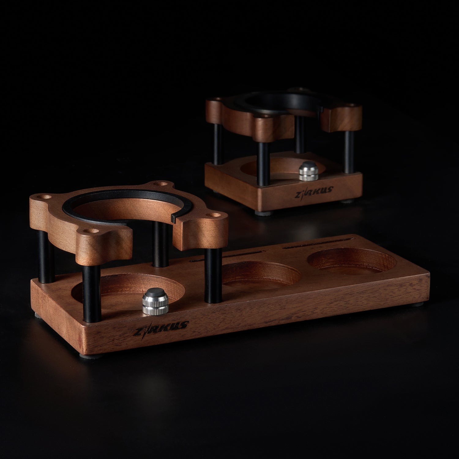 zirkus sapele wood espresso tamping station tamper holder 3