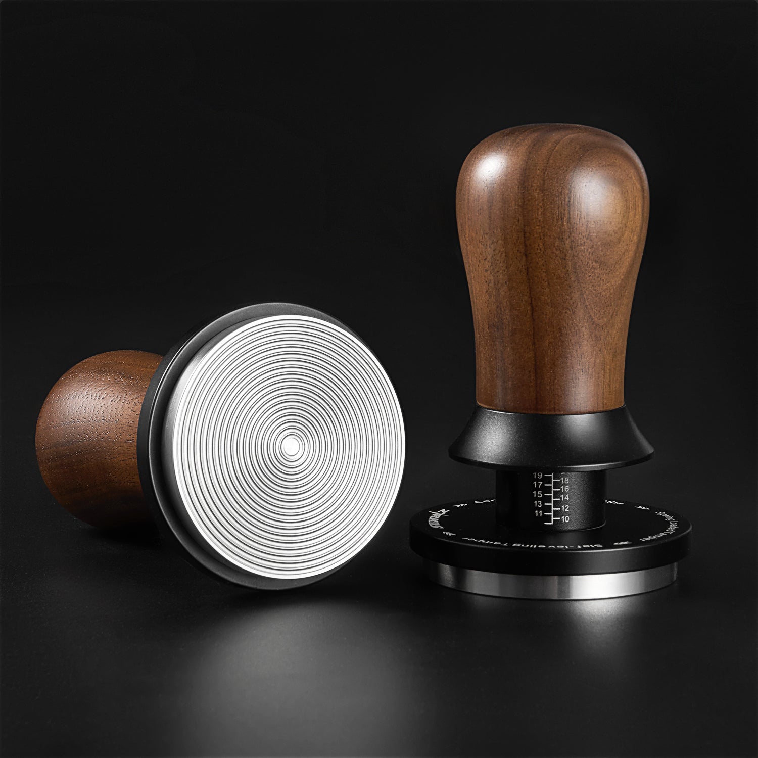 zirkus self-leveling espresso tamper with calibrated spring loaded 4