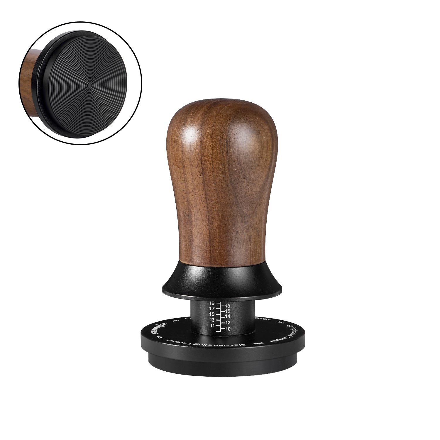 zirkus self-leveling espresso tamper with calibrated spring loaded 7