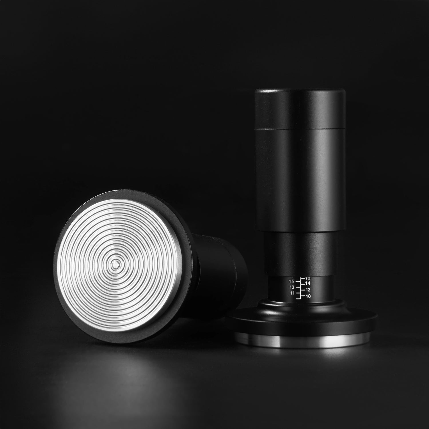 2-in-1 self-leveling spring loaded espresso tamper with wdt tool 2