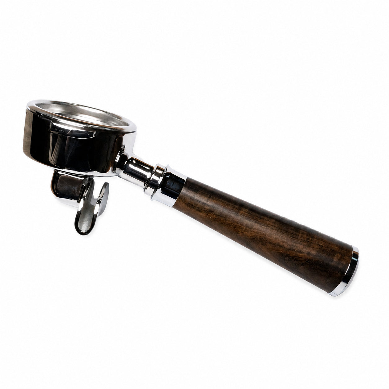 e61 58mm dual spout portafilter straight (blackwood) 2