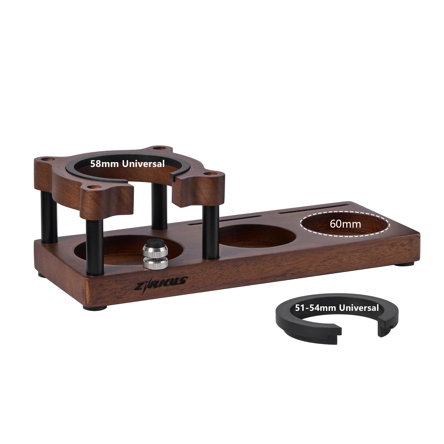 zirkus sapele wood espresso tamping station tamper holder 1