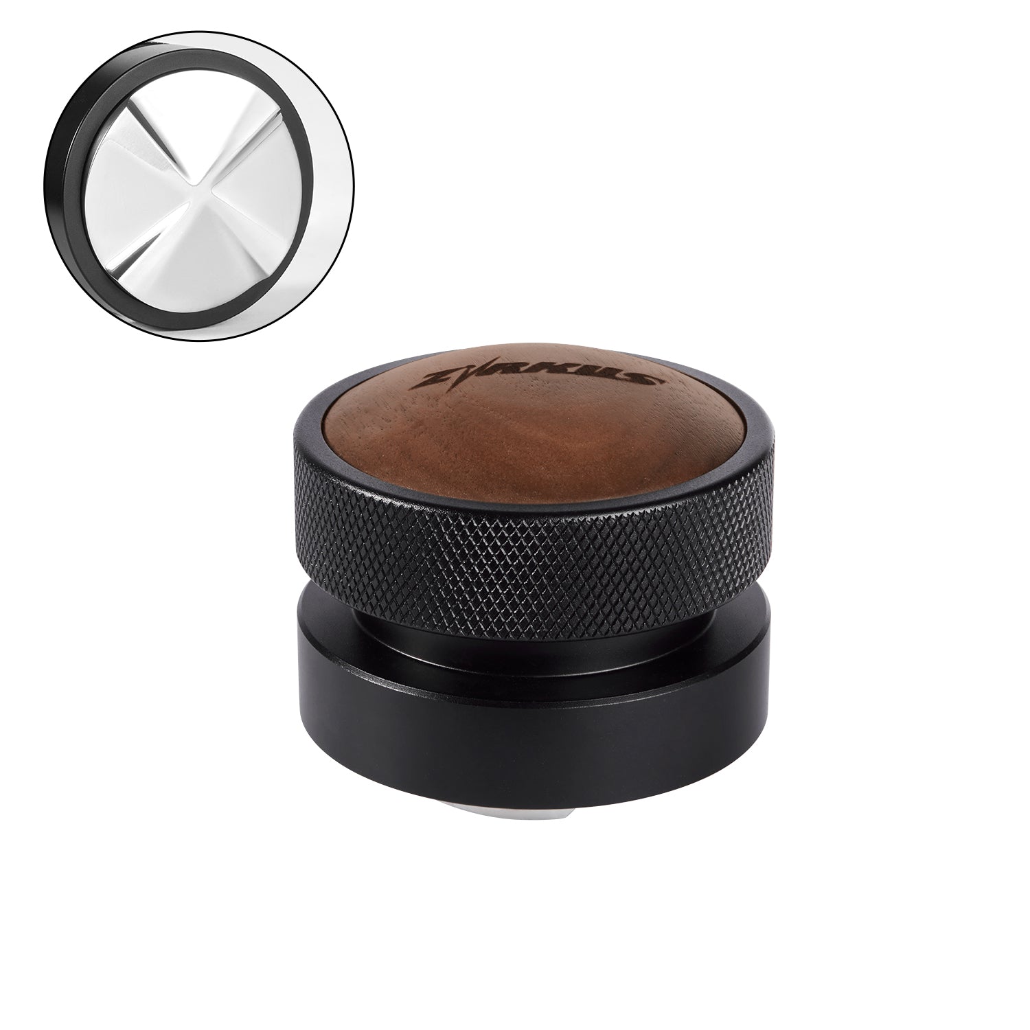 zirkus self-leveling palm coffee tamper & gravity coffee distributor 8